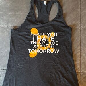 Black Graphic Tank Top
